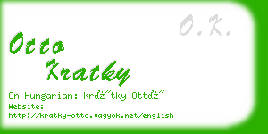 otto kratky business card